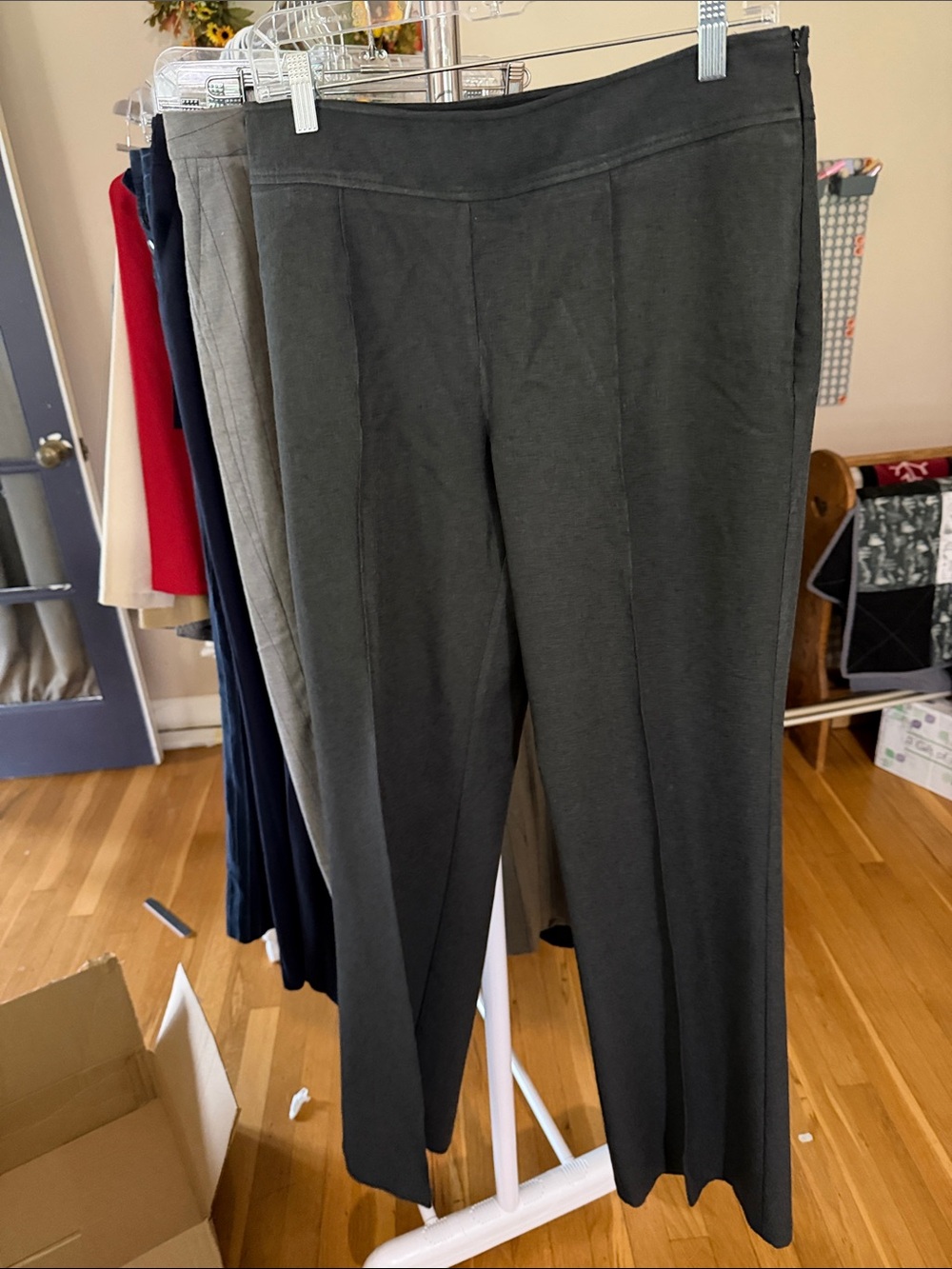 New York & Company Charcoal Knit Trousers